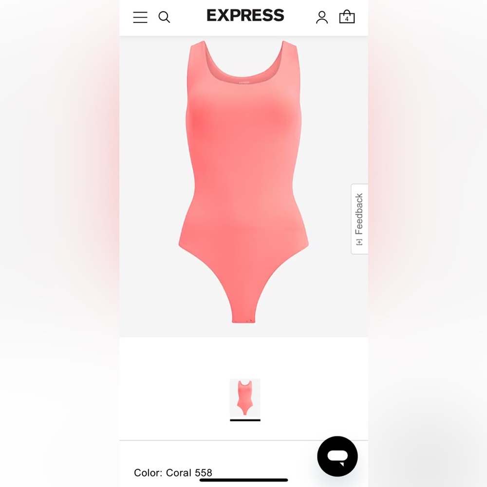 Express Body Contour High Compression Scoop Neck Bodysuit
